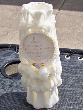 Vintage Wedding Candle, 10 inches